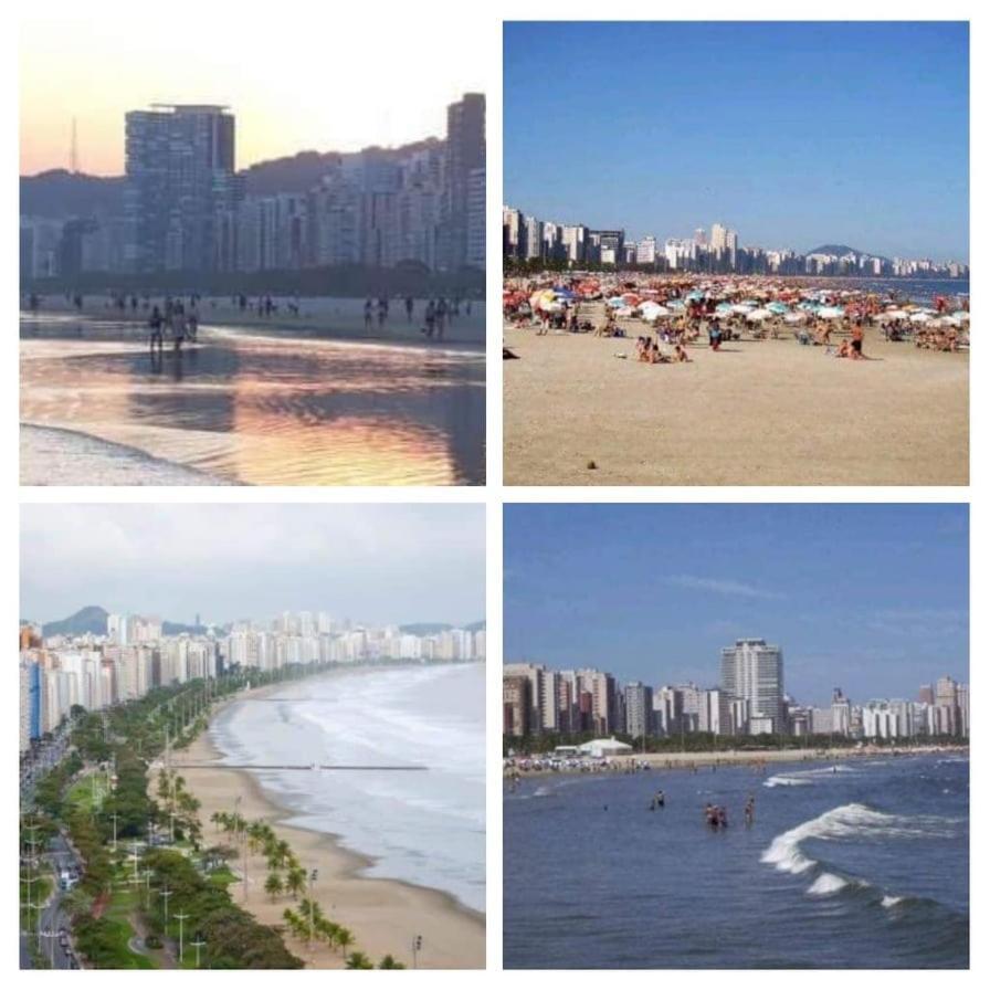 100 Mts Praia Roupa Cama Toalha Banho Wi-Fi Ar Condicionado Portaria 24 Horas Сантос Екстериор снимка
